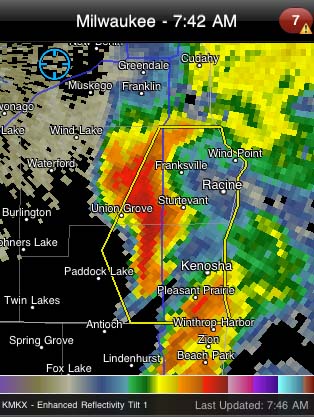Tornadic Storm over Racine County